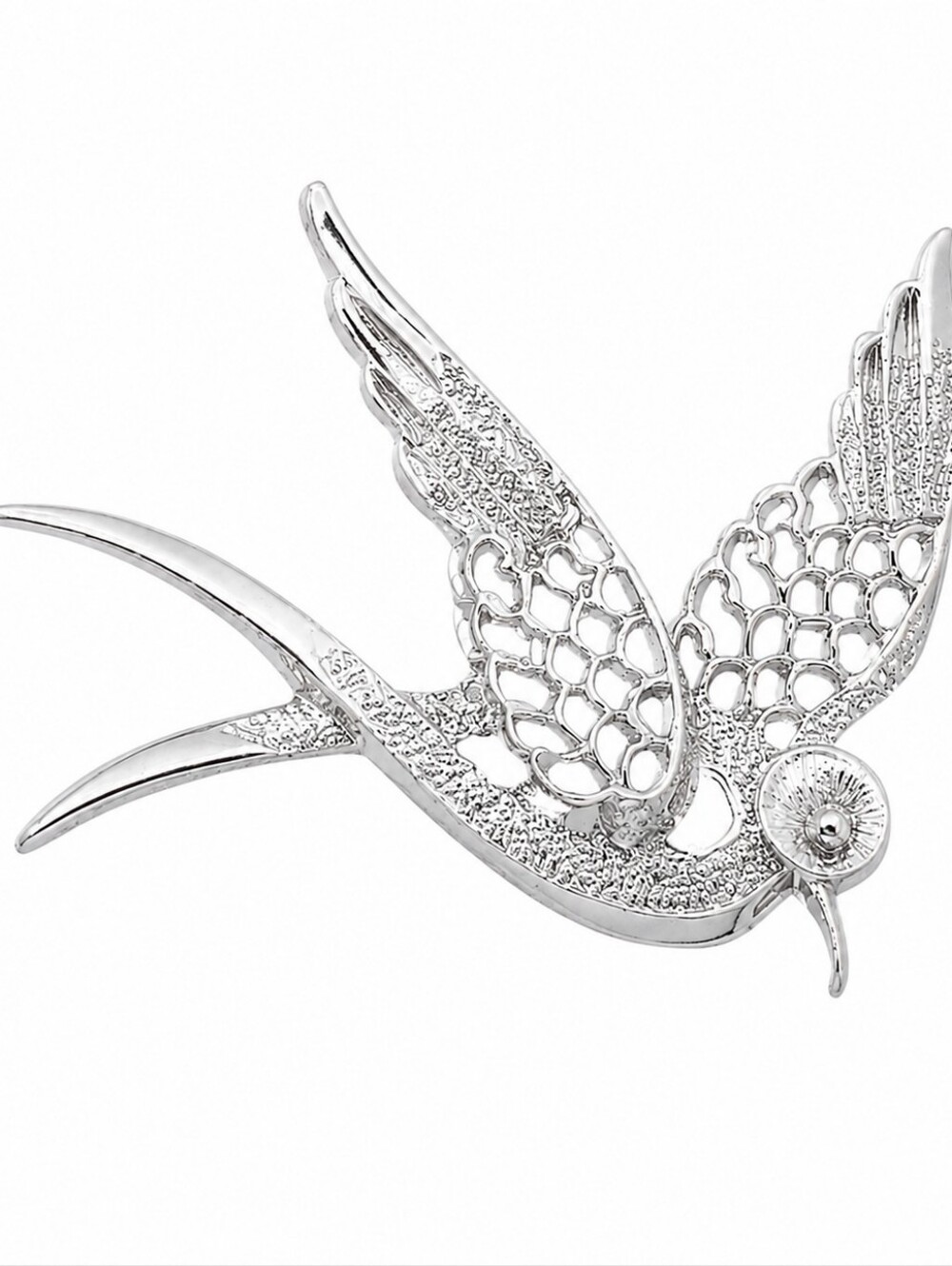 Vintage Silver Tone Sarah Coventry Bird in Flight‎ Signed Brooch
